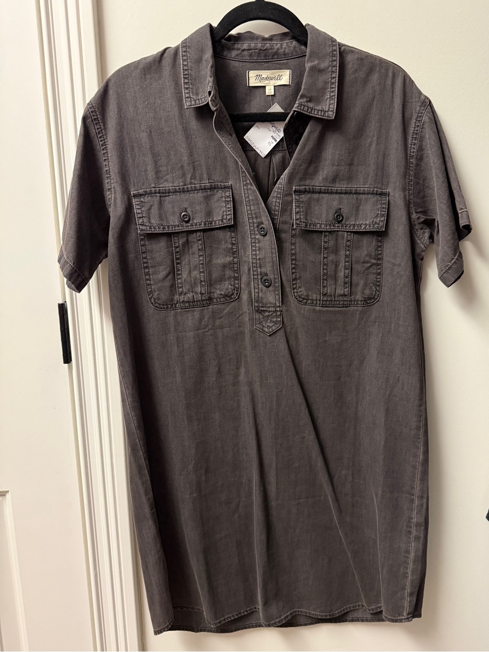 Madewell Denim Popover Shirtdress in
Lunar Wash